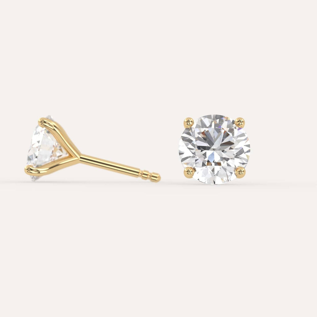 4 carat total diamond stud earrings