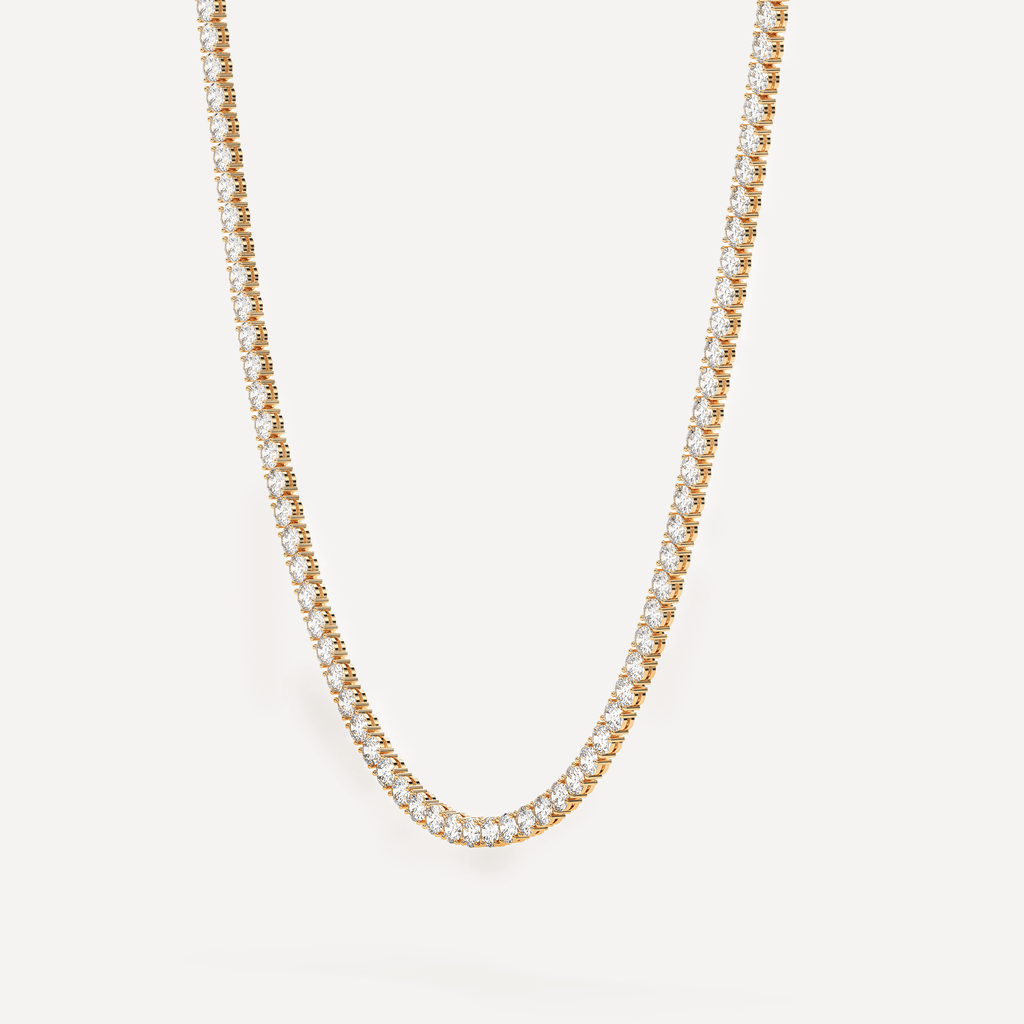 Yellow Gold Necklace with 5-Carat Diamonds