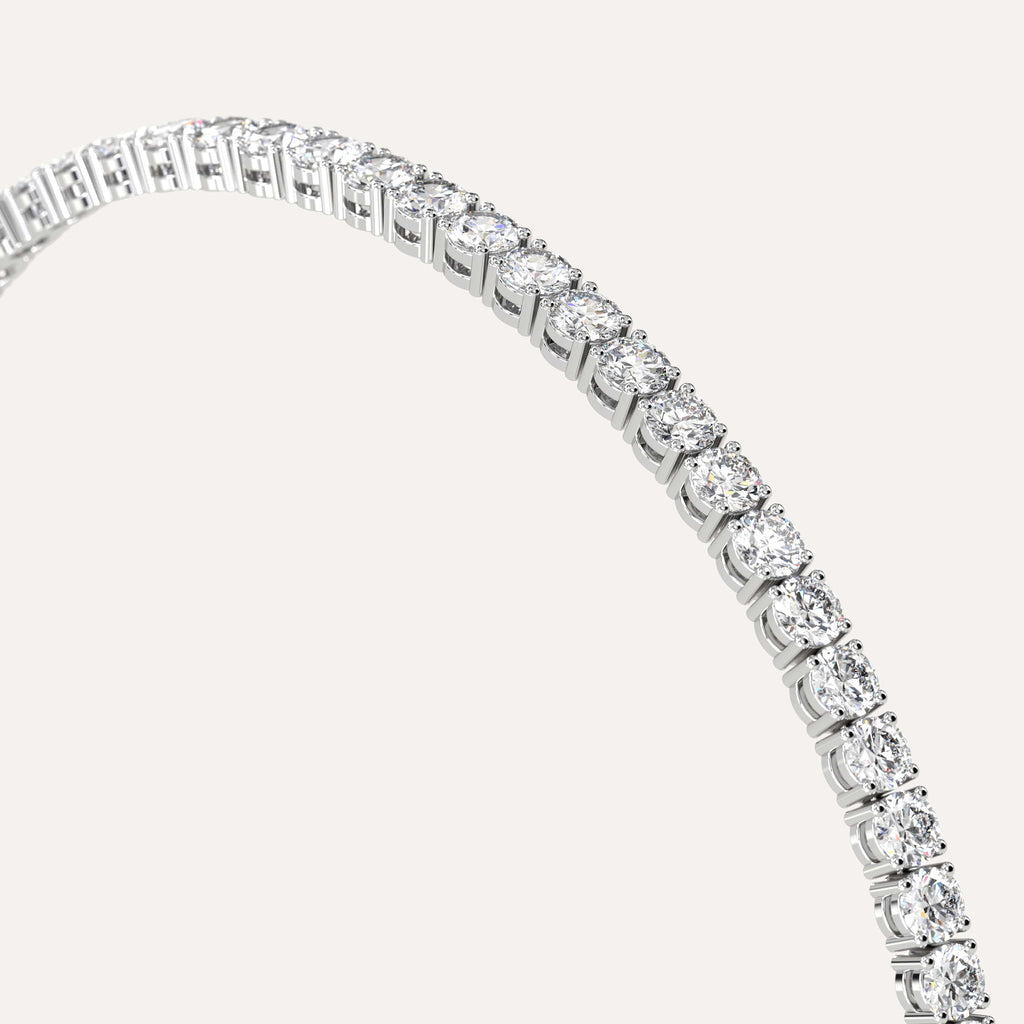 white gold tennis bracelets with 5 carat round diamonds