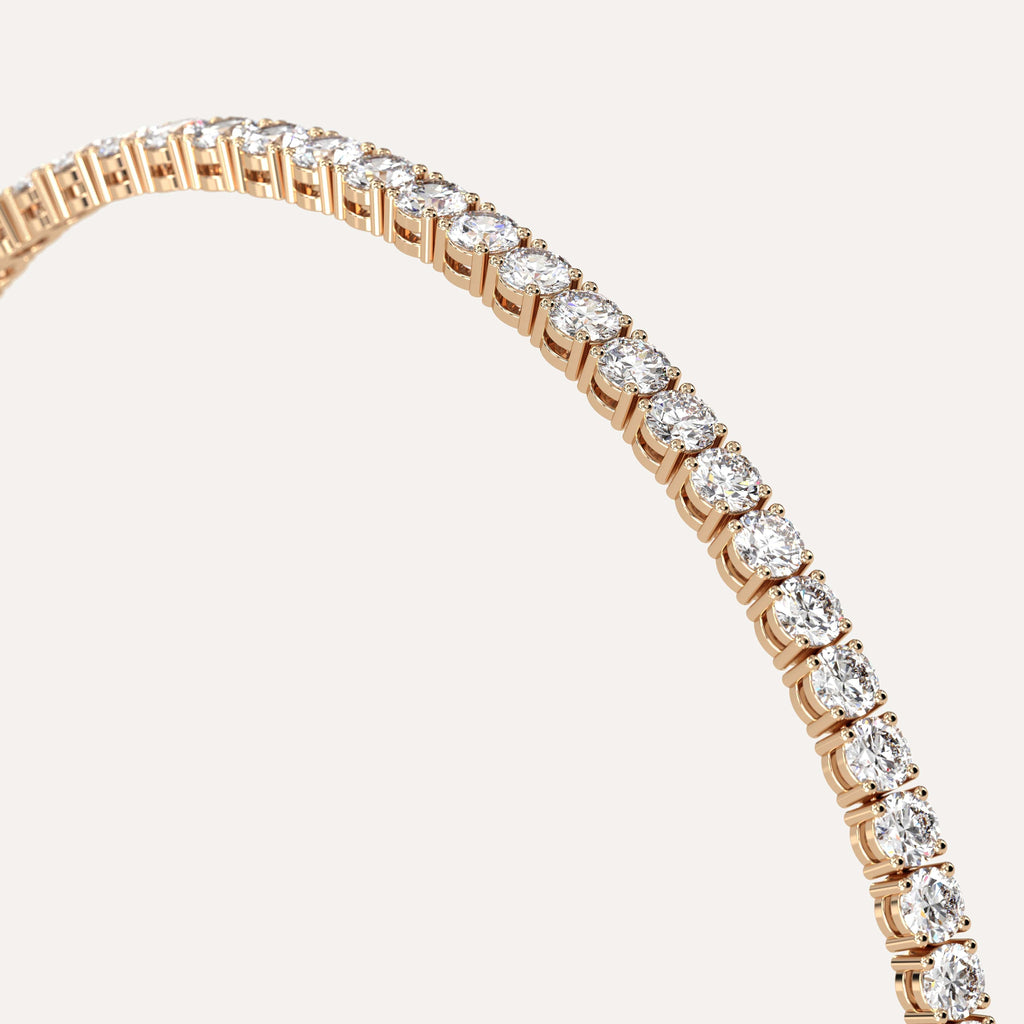 yellow gold tennis bracelets with 5 carat round diamonds
