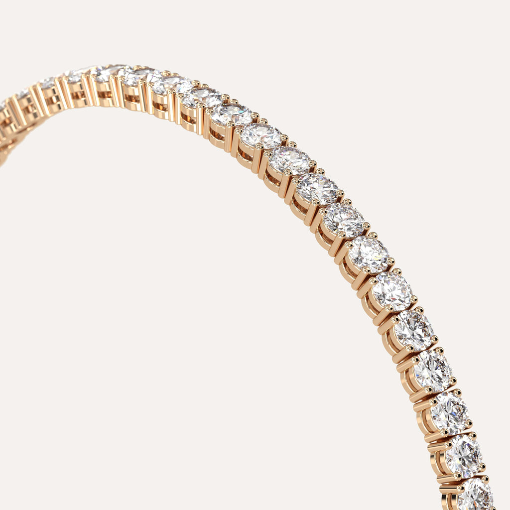 yellow gold tennis bracelets with 6 carat round diamonds