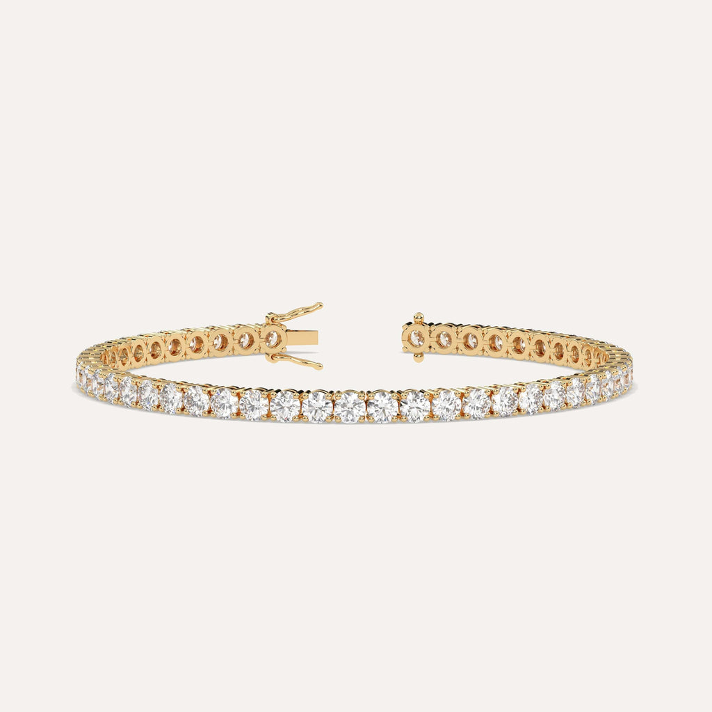 8 carat diamond tennis bracelet in 14K yellow gold