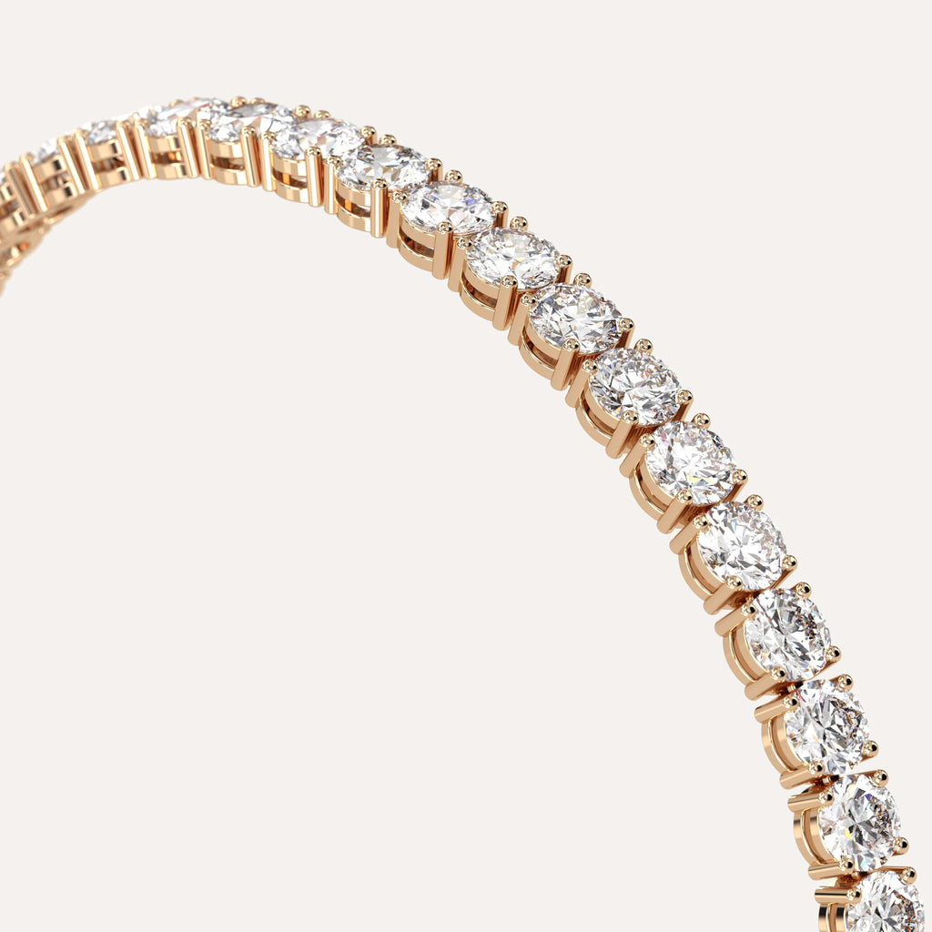 yellow gold tennis bracelets with 9 carat round diamonds