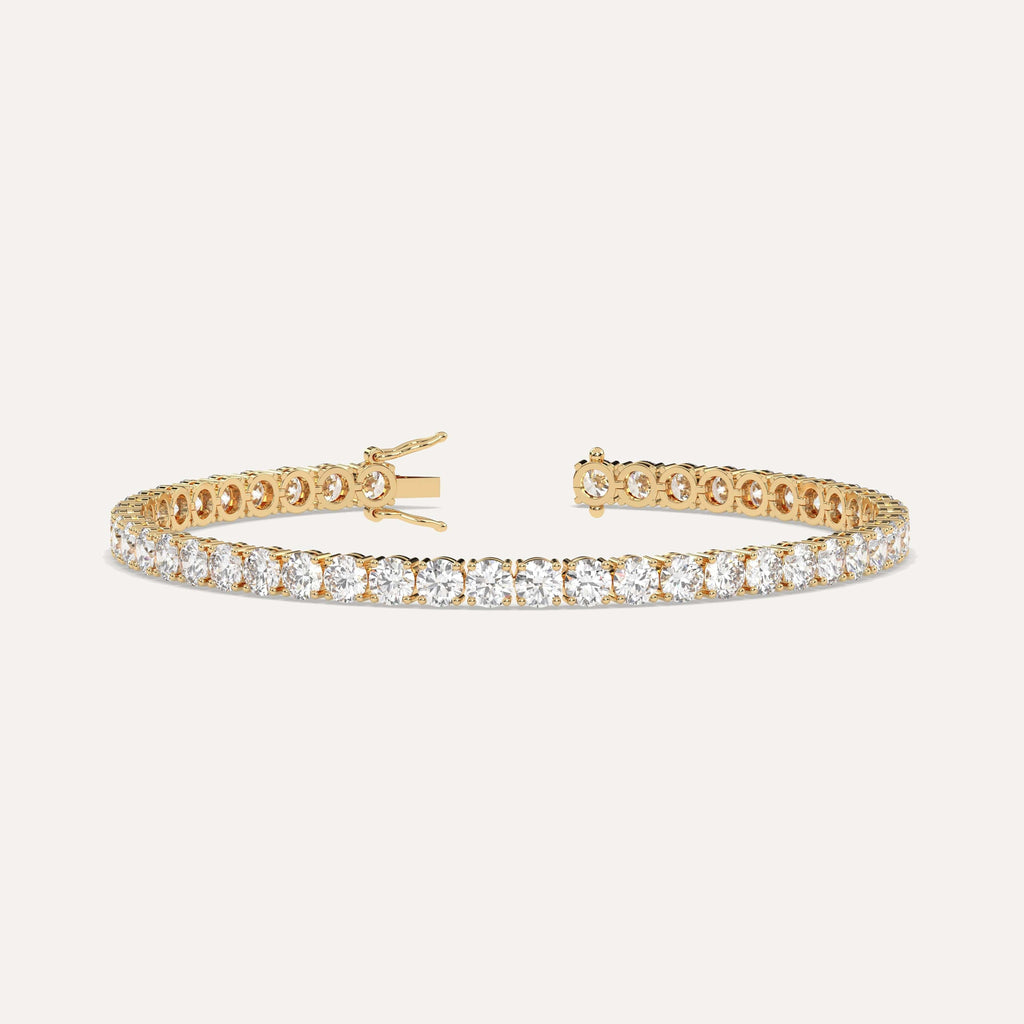 9 carat diamond tennis bracelet in 14K yellow gold