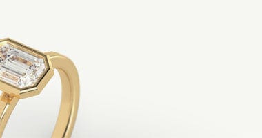 Inexpensive yellow gold engagement ring