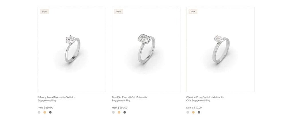 Inexpensive moissanite engagement rings