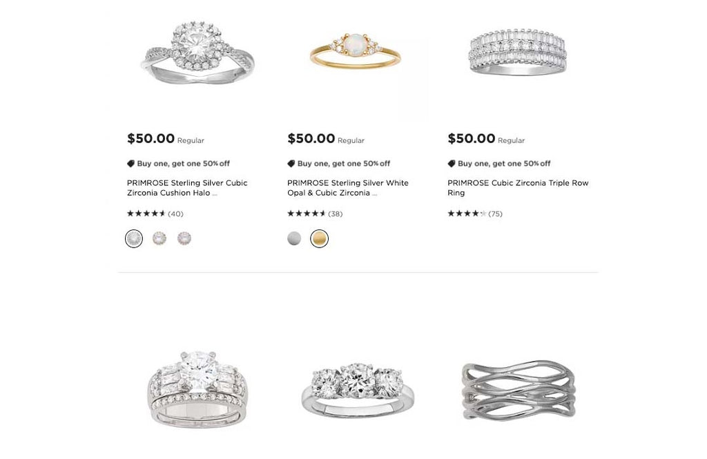 Cheapest engagement rings under $100
