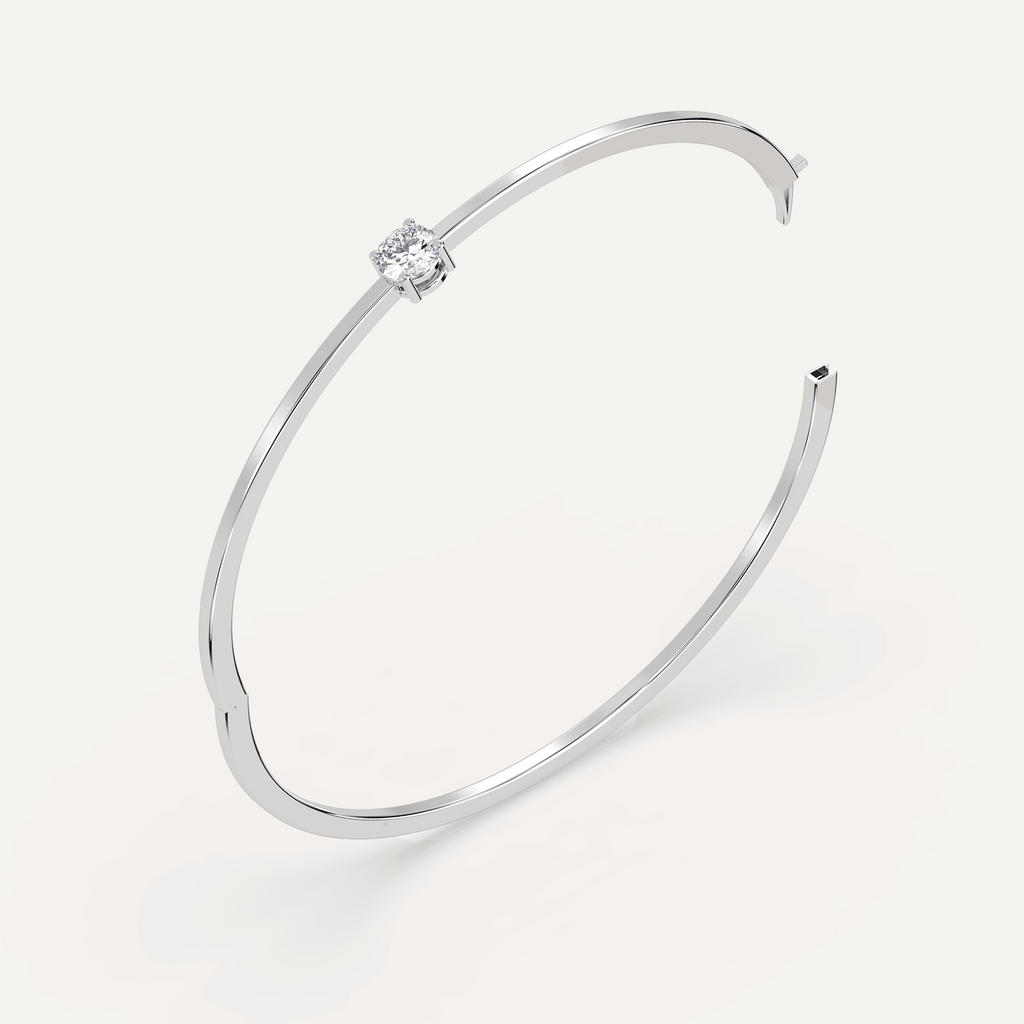 Bracelet Diamond Solitaire Bangle Bracelet