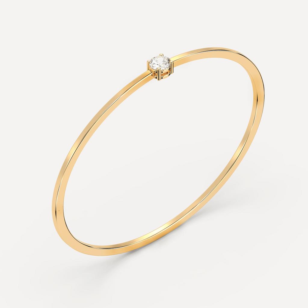 Bracelet Diamond Solitaire Bangle Bracelet