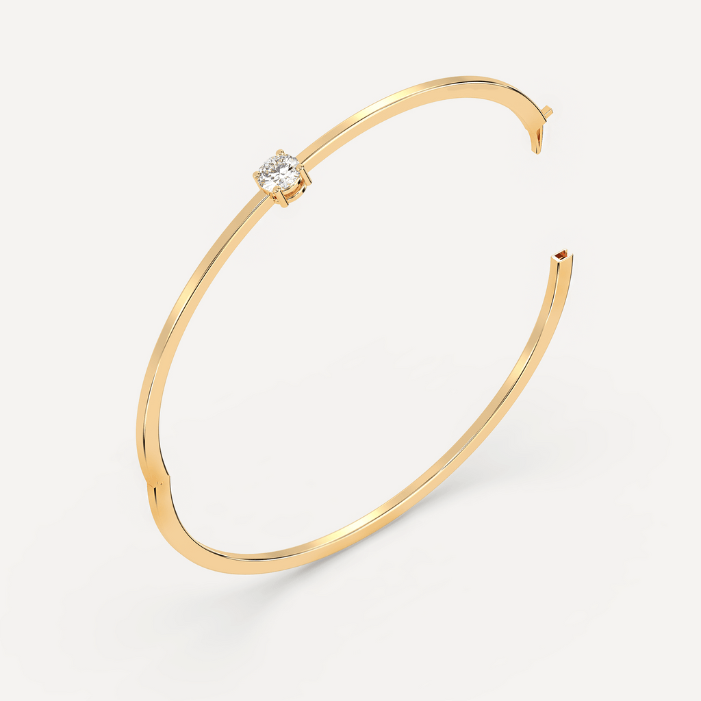 Bracelet Diamond Solitaire Bangle Bracelet