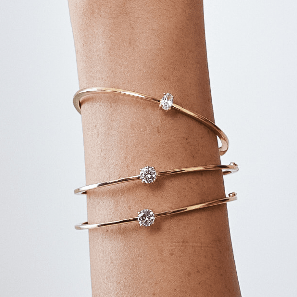 Bracelet Diamond Solitaire Bangle Bracelet