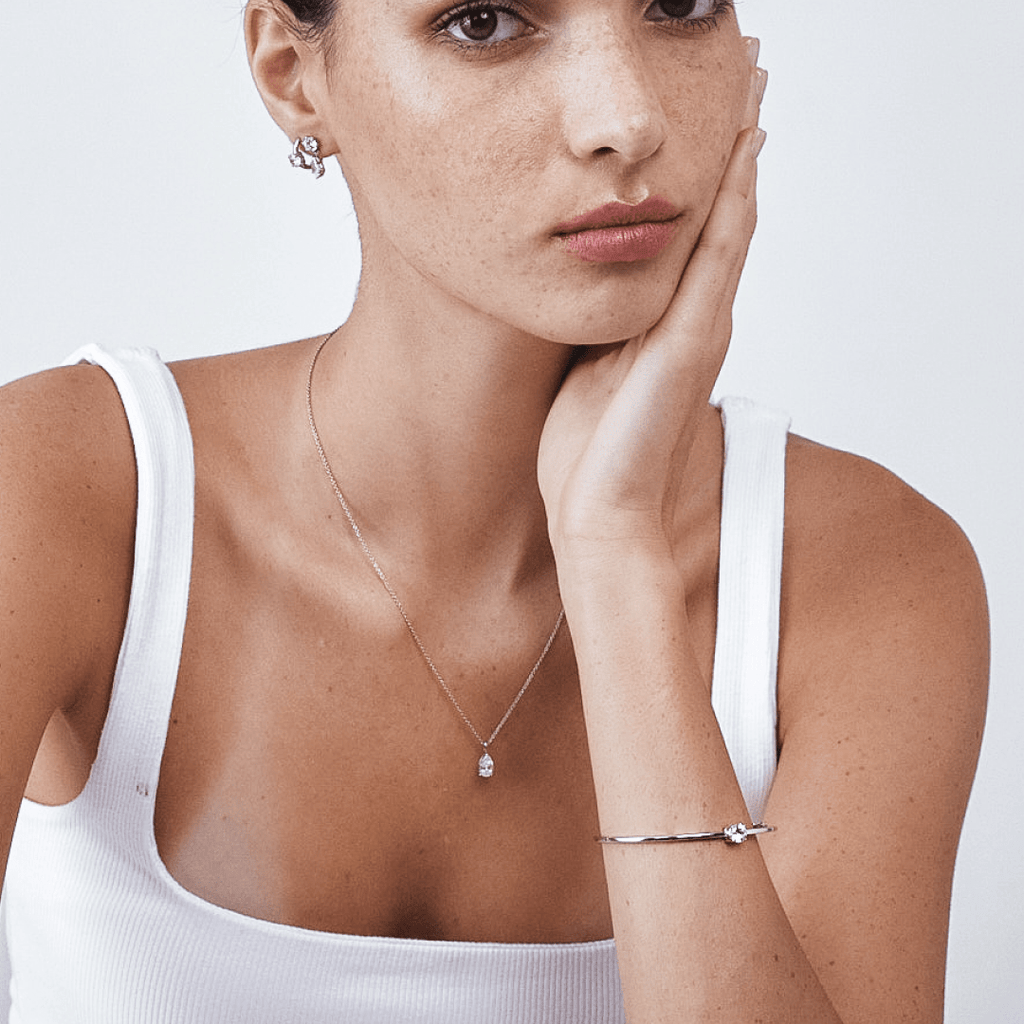 Bracelet Diamond Solitaire Bangle Bracelet