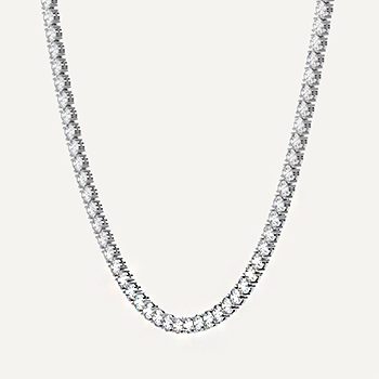 3 carat Diamond Tennis Necklace in White Gold