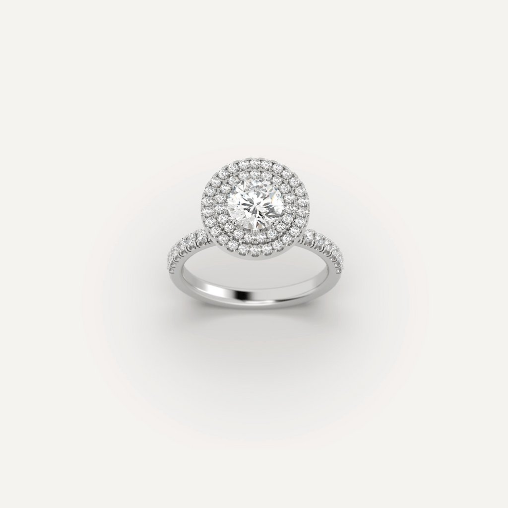 Engagement Double Halo CE Diamond Engagement Ring