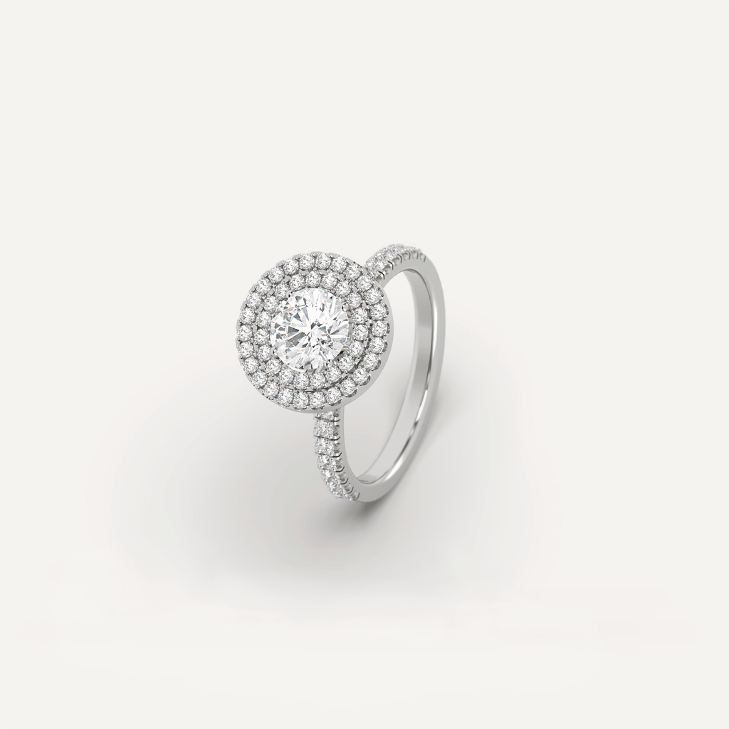 Engagement Double Halo CE Diamond Engagement Ring