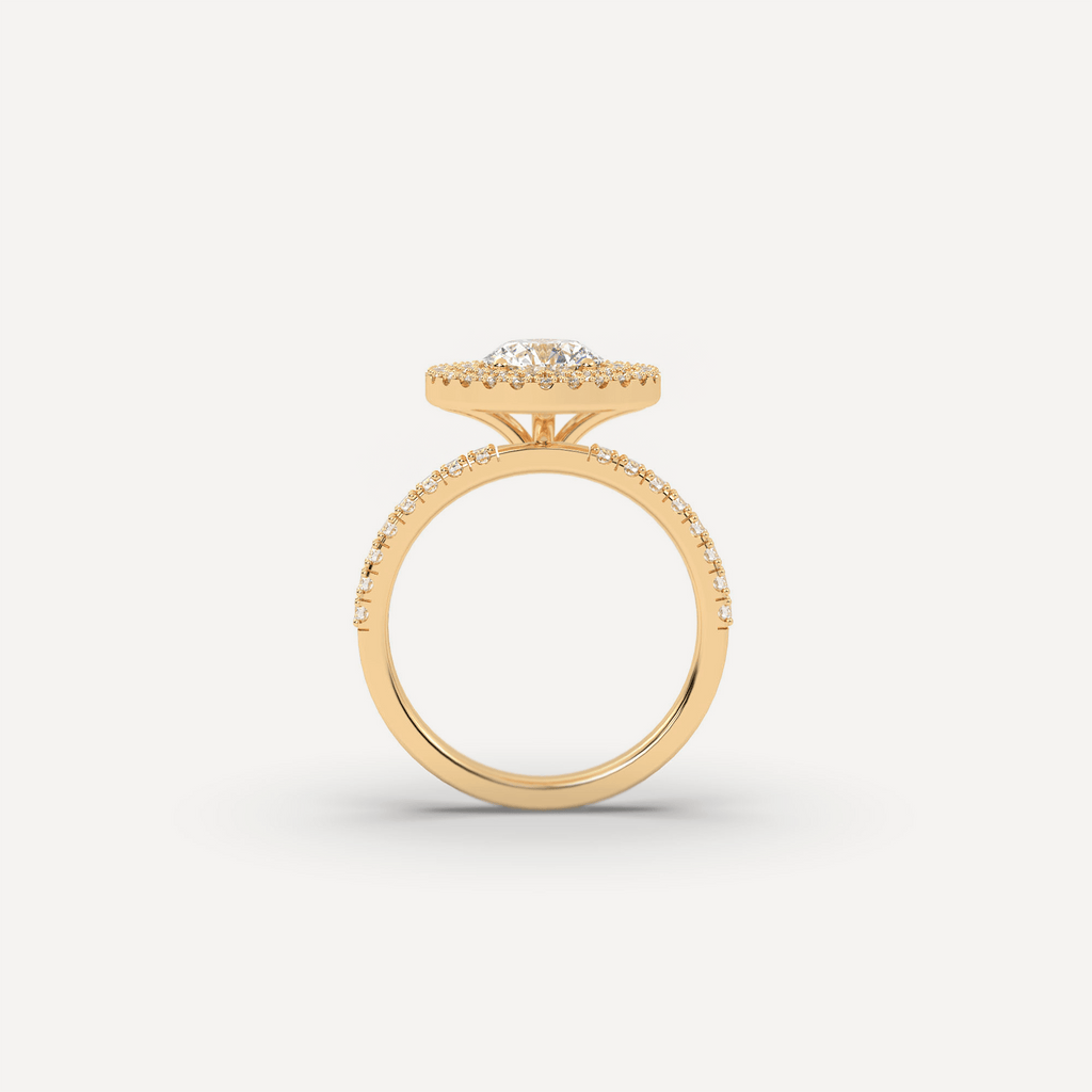 Engagement Double Halo CE Diamond Engagement Ring