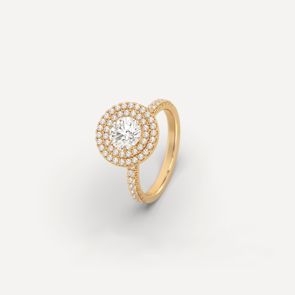 Engagement Double Halo CE Diamond Engagement Ring
