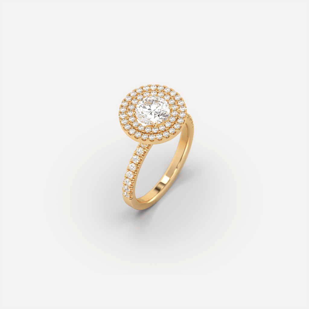 Engagement Double Halo CE Diamond Engagement Ring