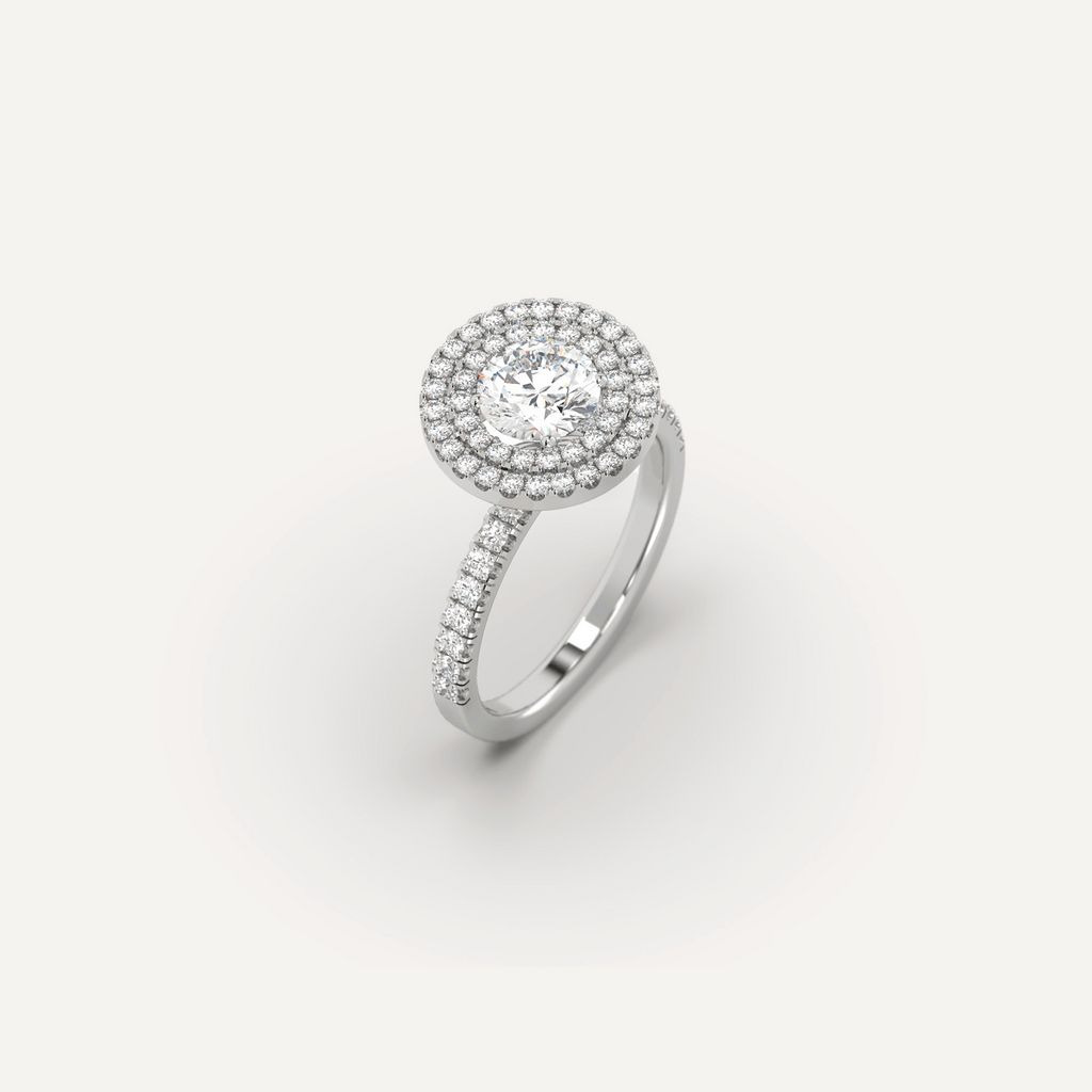 Engagement Double Halo Diamond Engagement Ring