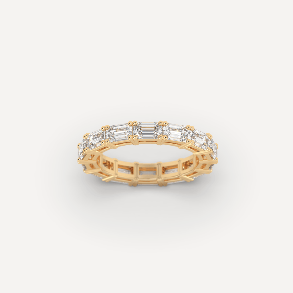 Lab Grown Diamond Eternity Band Ring Yellow Gold East-West