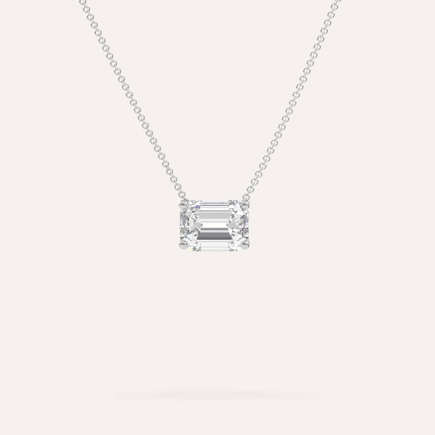 Emerald Floating Diamond Necklace Setting Shiree Odiz