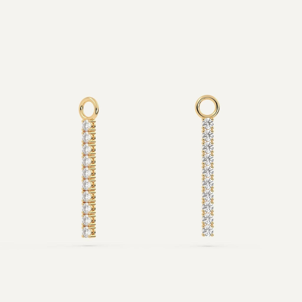 Yellow Gold Diamond Tennis Earring Add Ons