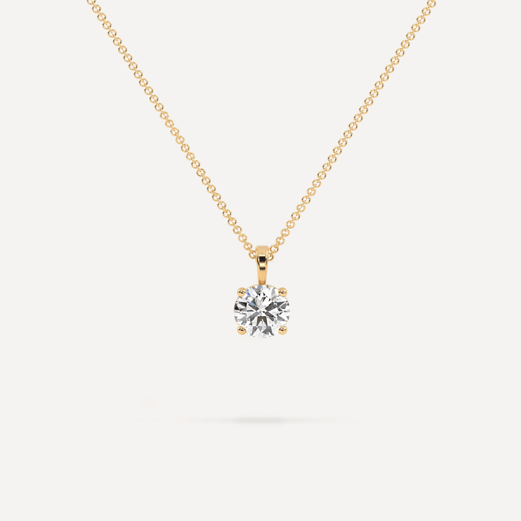 Minimalist Single Diamond Pendant