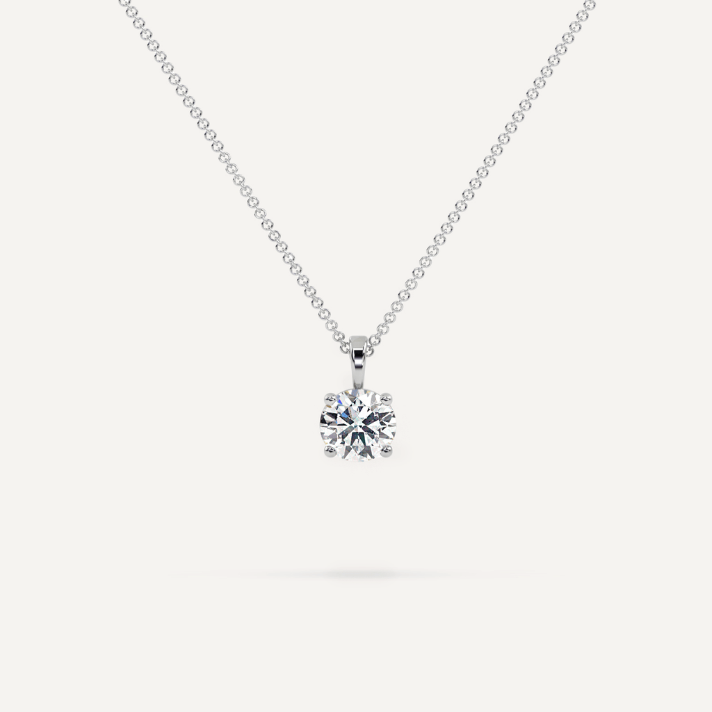 Minimalist Single Diamond Pendant