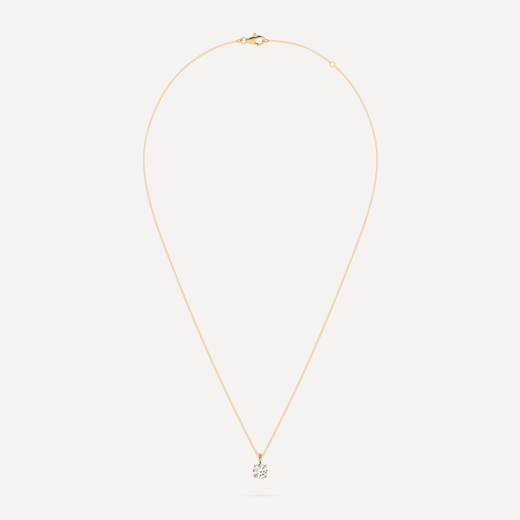 Minimalist Single Diamond Pendant