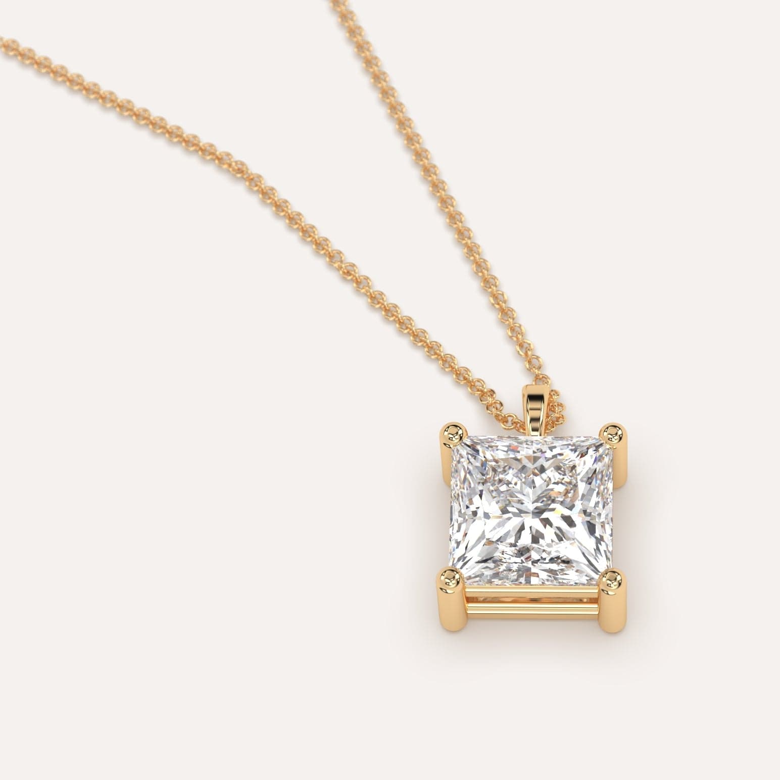 Princess cut diamond necklace settings deals