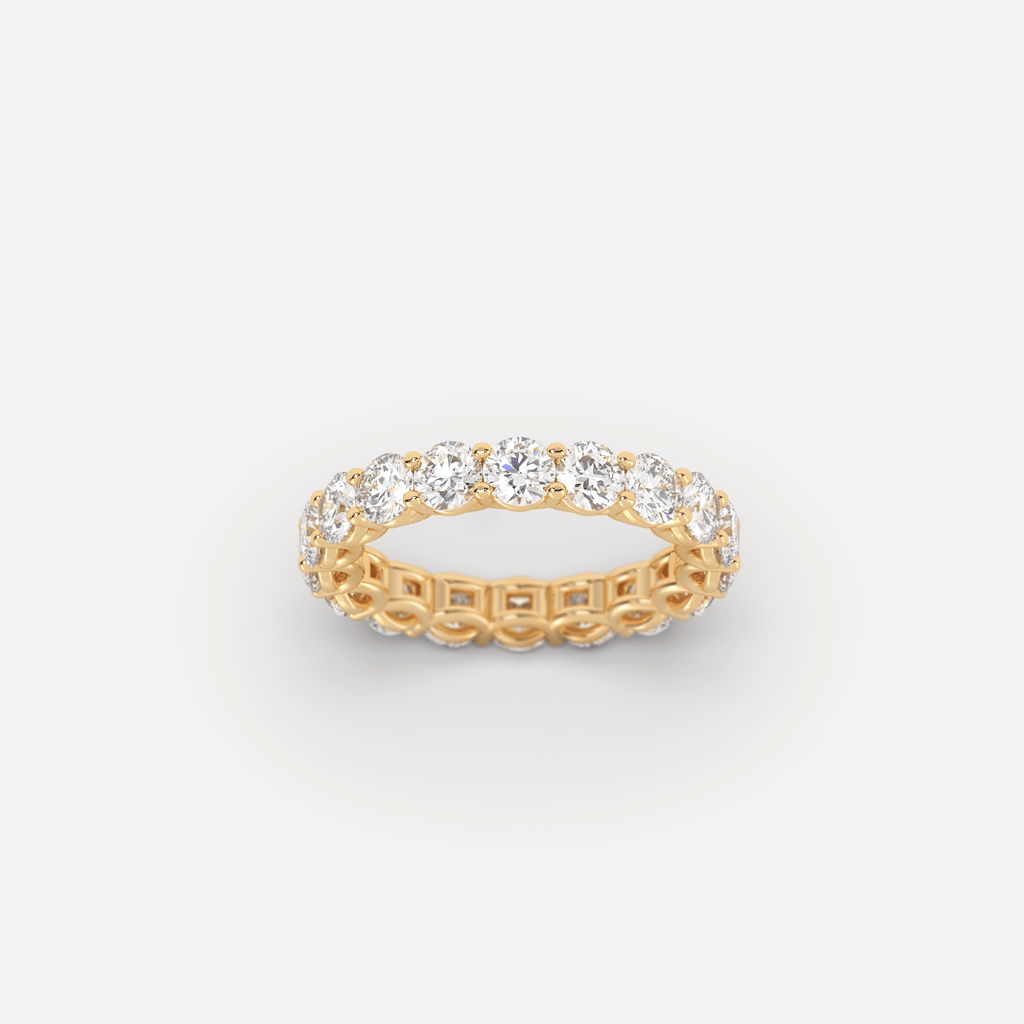 Yellow Gold Full Eternity Ring with Round Diamonds
