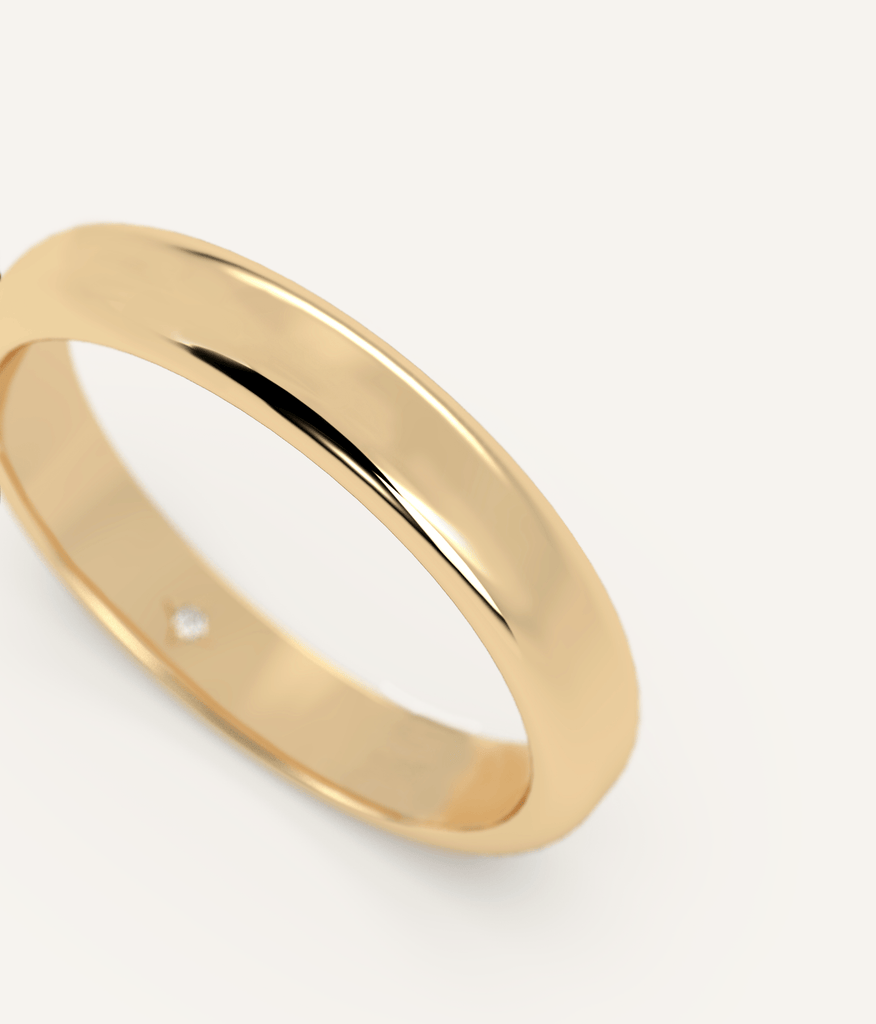 Plain Rounded Wedding Band For Him & Her