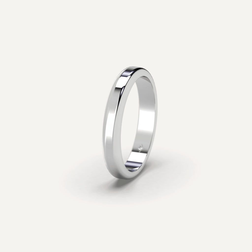 Platinum Wedding Ring - Plain Band Classic Design