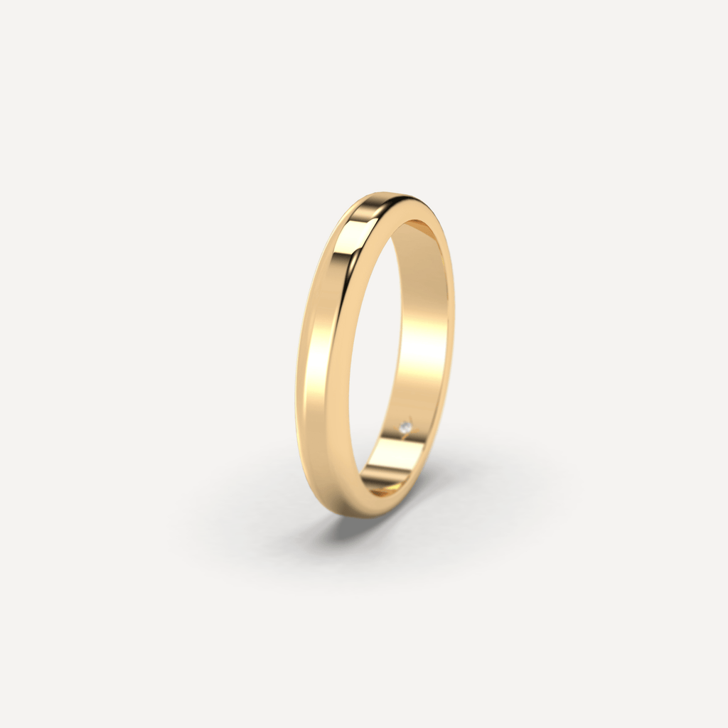 Unisex Gold Wedding Band Ring