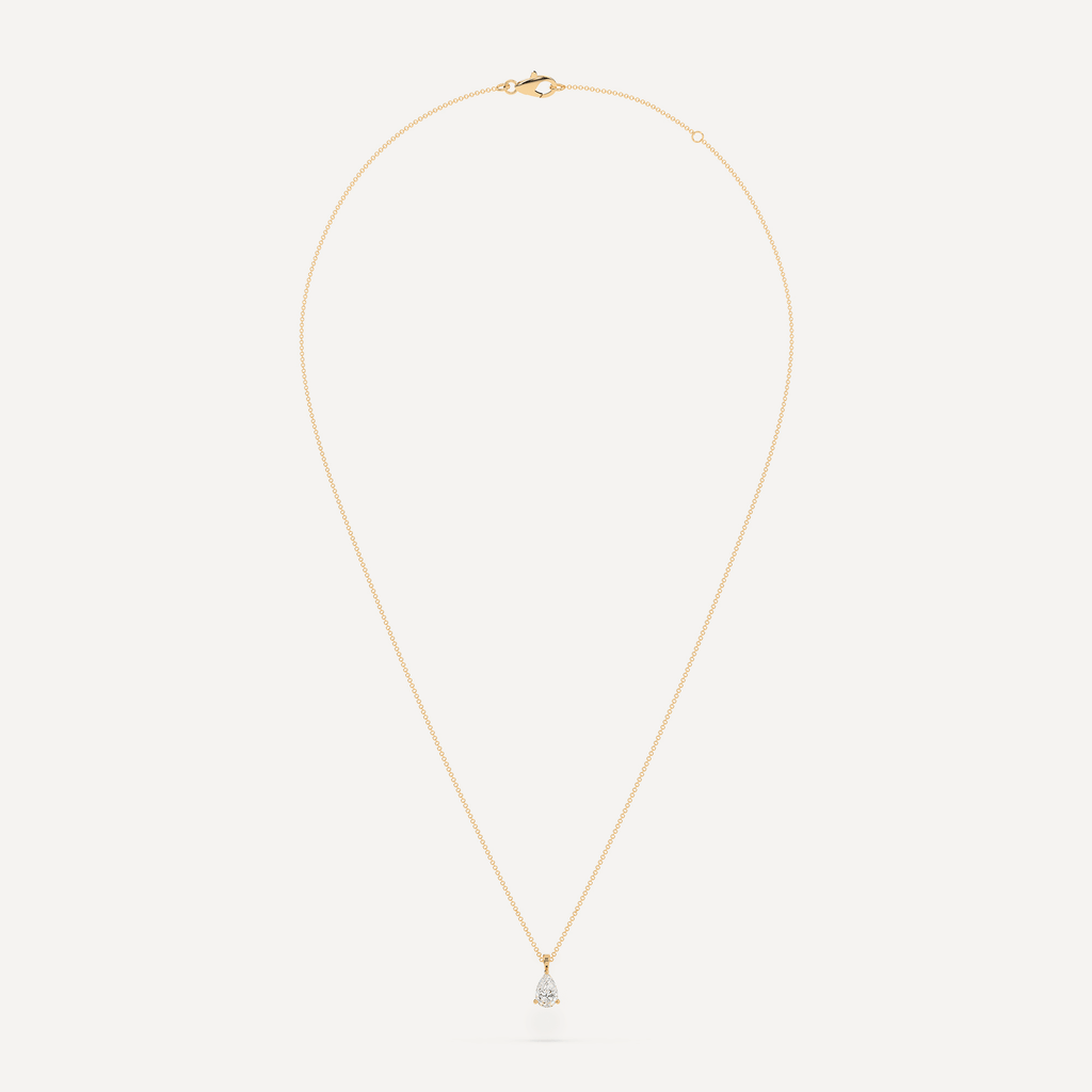 Necklace Single Pear Diamond Pendant