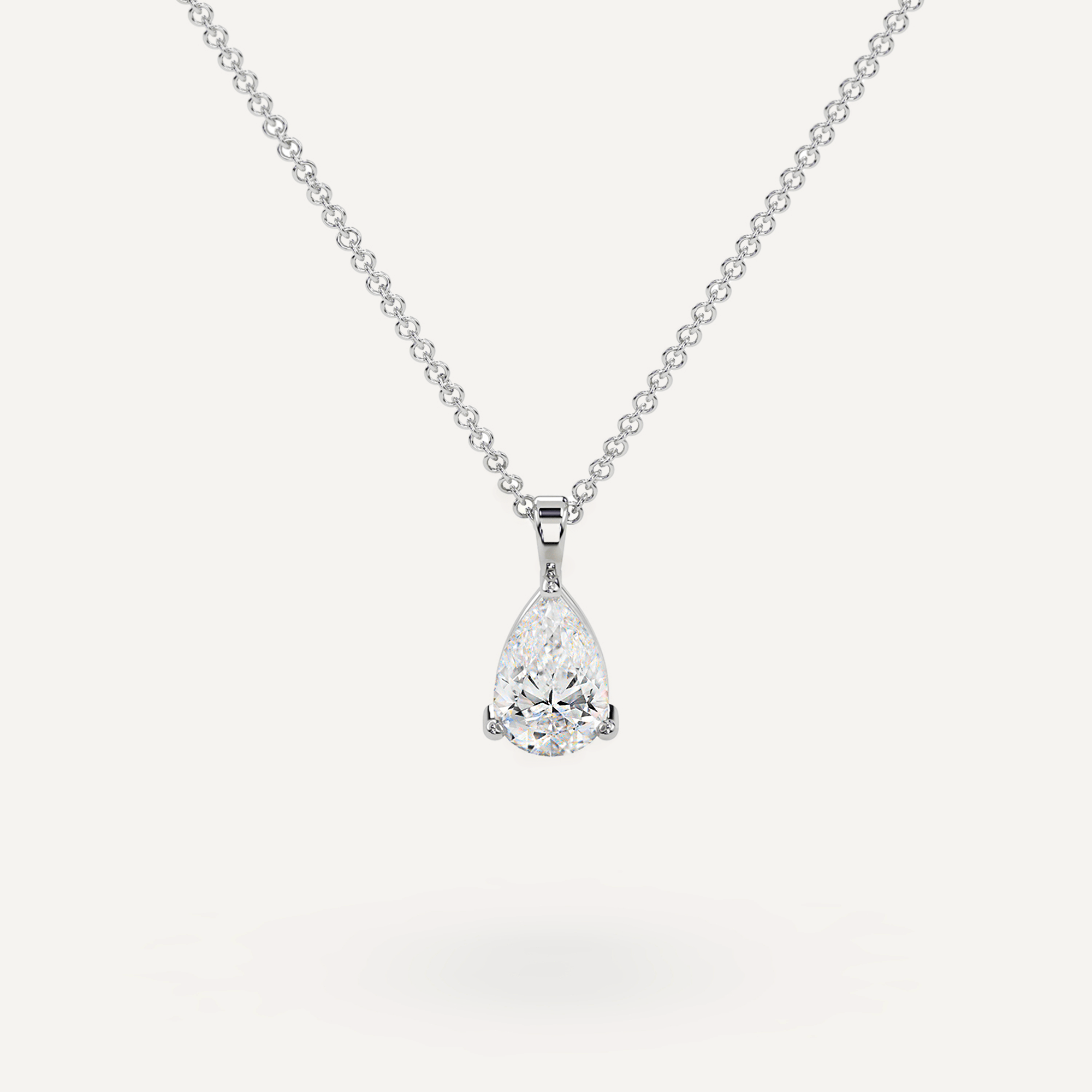 Pear diamond necklace discount