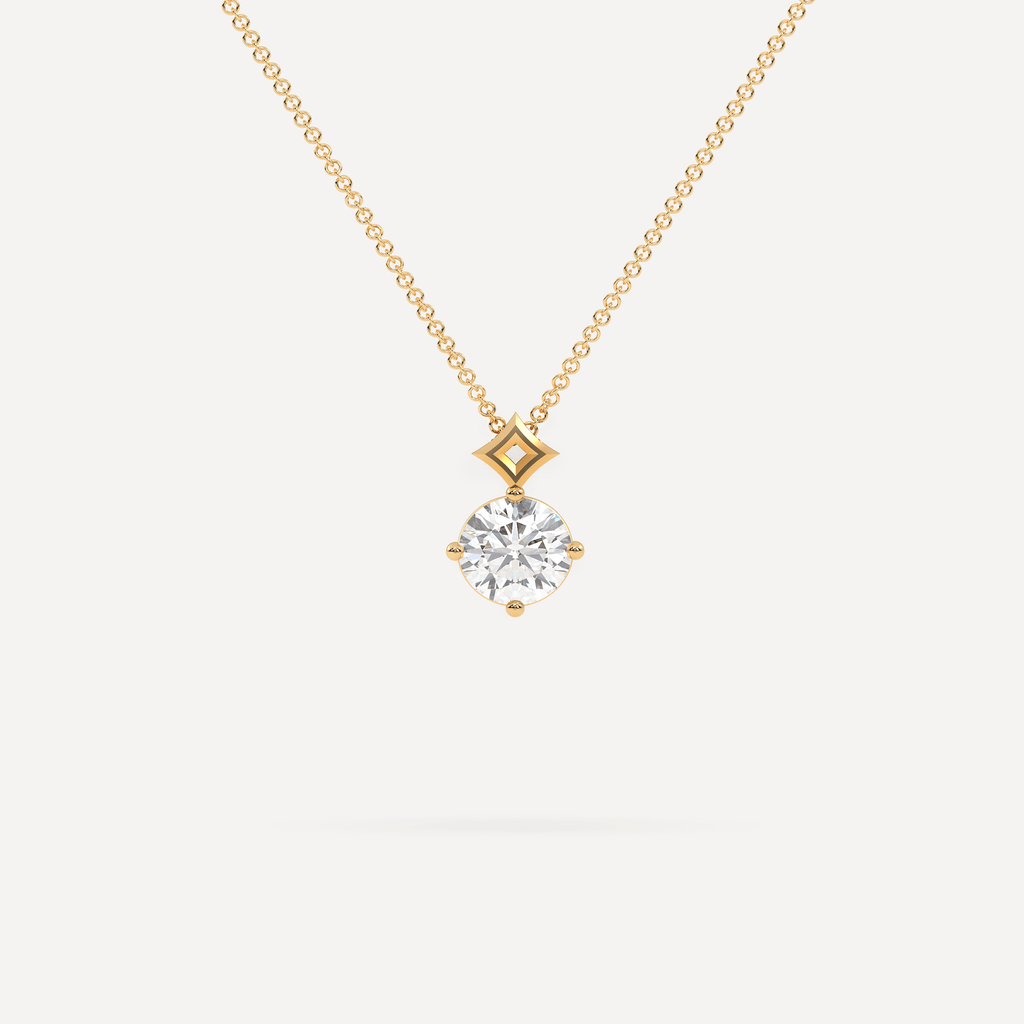 Necklace Star Diamond Solitaire Pendant