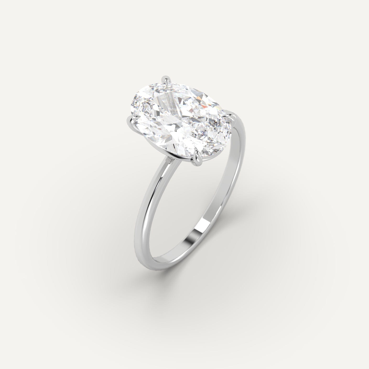 Whisper Thin Oval Cut Diamond Ring Setting1
