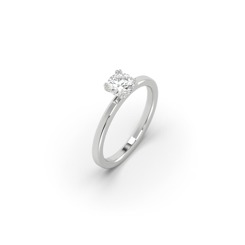 Engagement 0.70 carat F-VS1 Natural Round Diamond Solitaire Engagement Ring