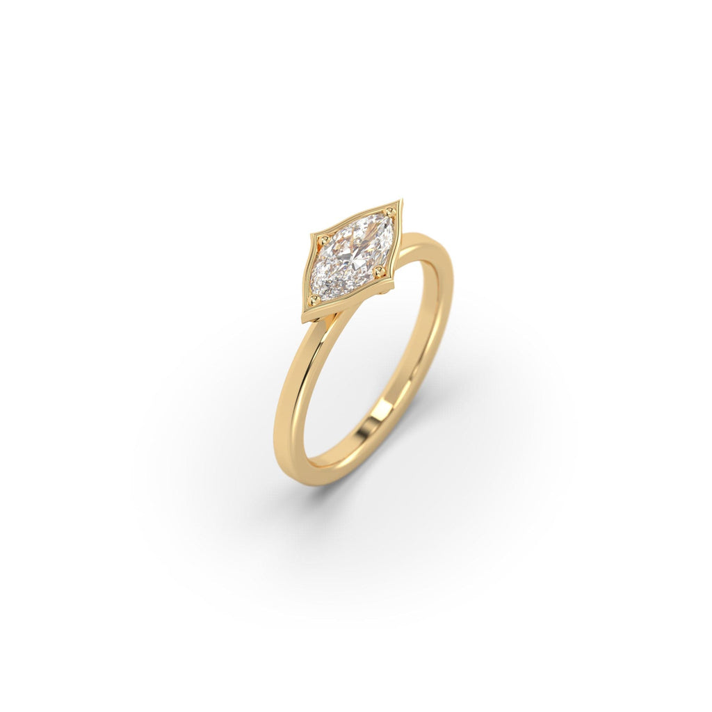 Engagement 0.70 carat G-VS1 Natural Marquise Diamond East to West Engagement Ring