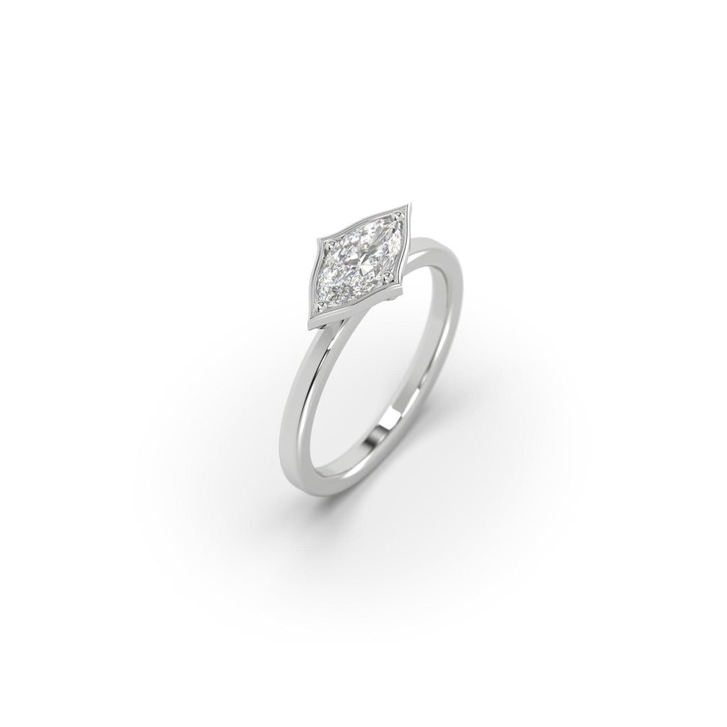 Engagement 0.70 carat G-VS1 Natural Marquise Diamond East to West Engagement Ring