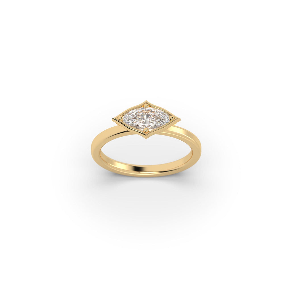 Engagement 0.70 carat G-VS1 Natural Marquise Diamond East to West Engagement Ring