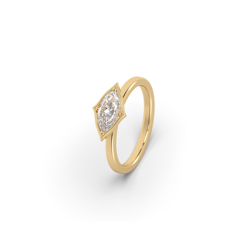 Engagement 0.70 carat G-VS1 Natural Marquise Diamond East to West Engagement Ring