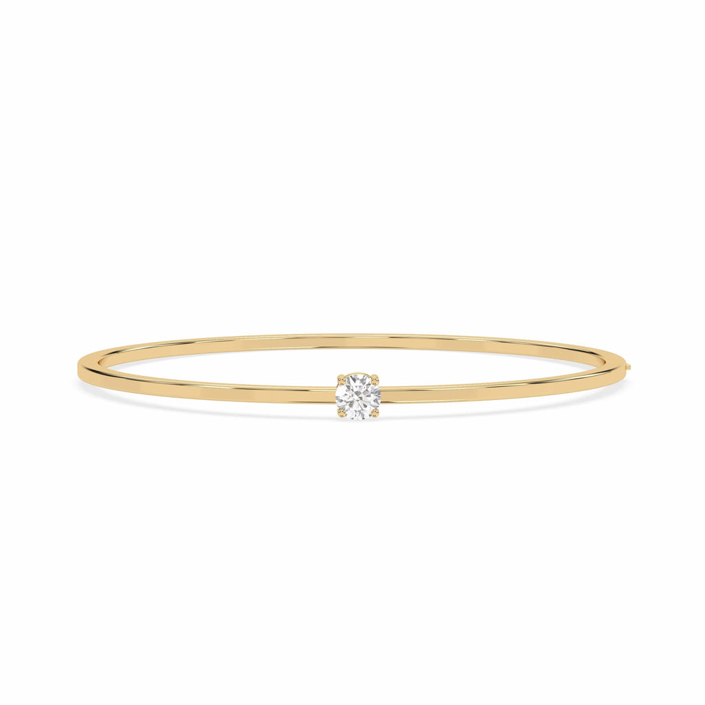0.85 carat Round Natural Diamond Solitaire Bangle Bracelet