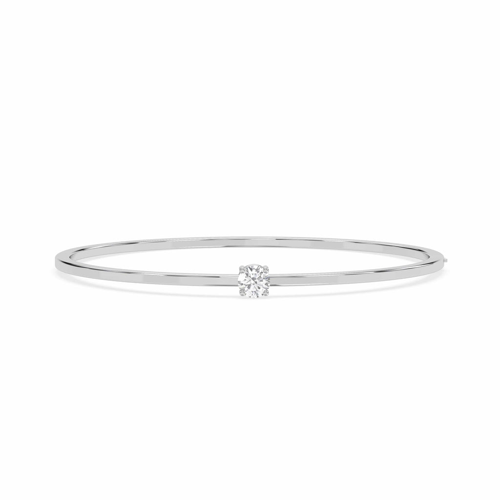 0.85 carat Round Natural Diamond Solitaire Bangle Bracelet