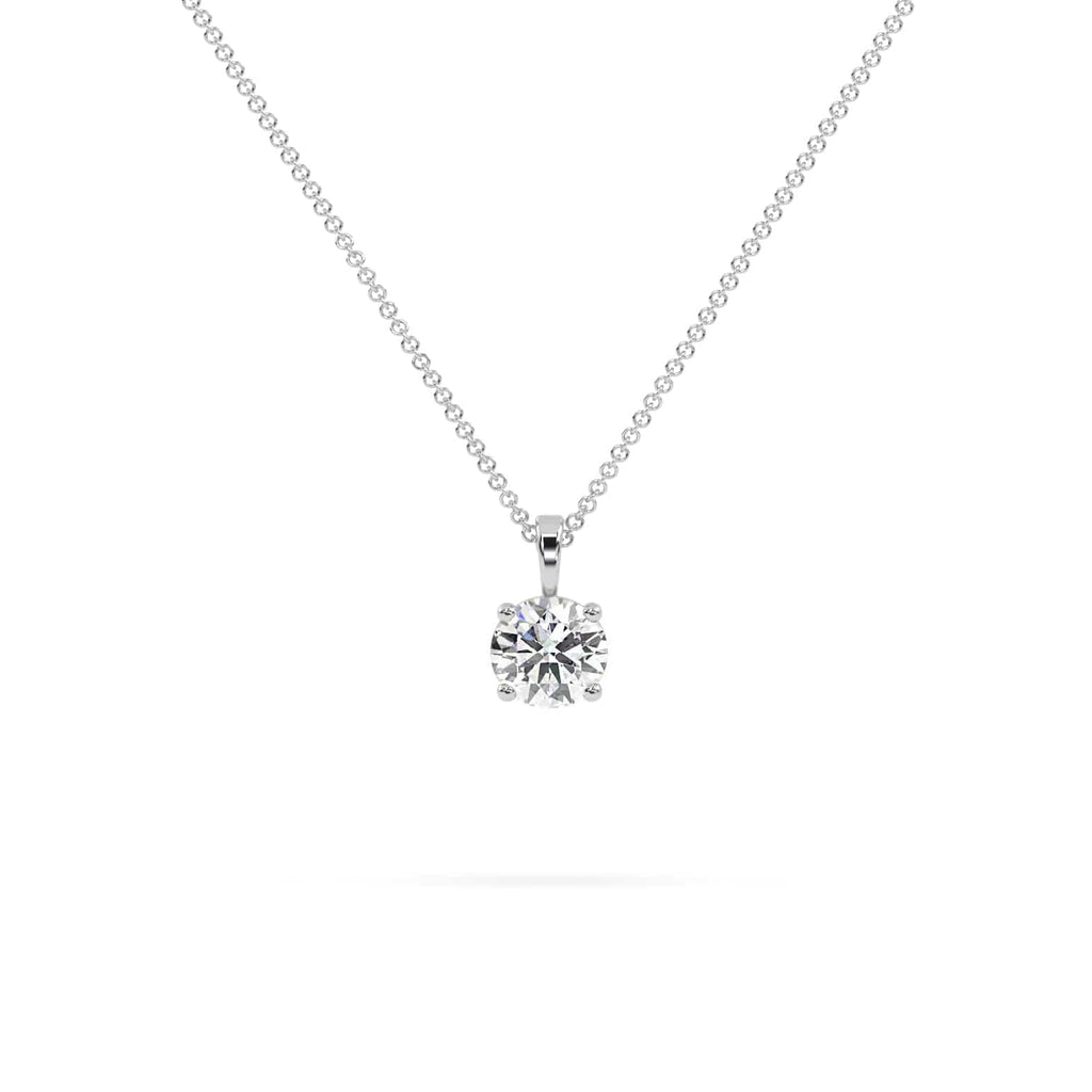 1.02 carat D-VS1 Simple Minimalist Round Diamond Pendant