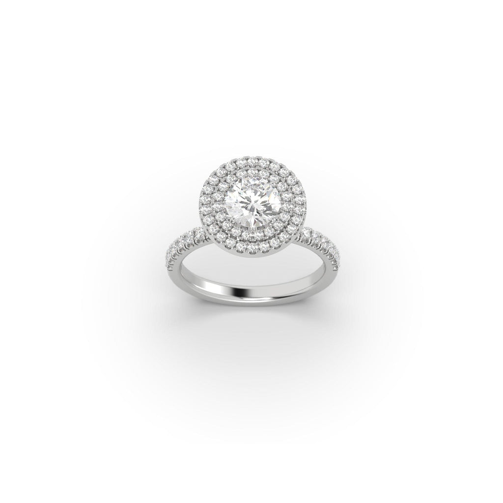 Engagement 1.65 carat Lab Grown Diamond Double Halo Engagement Ring