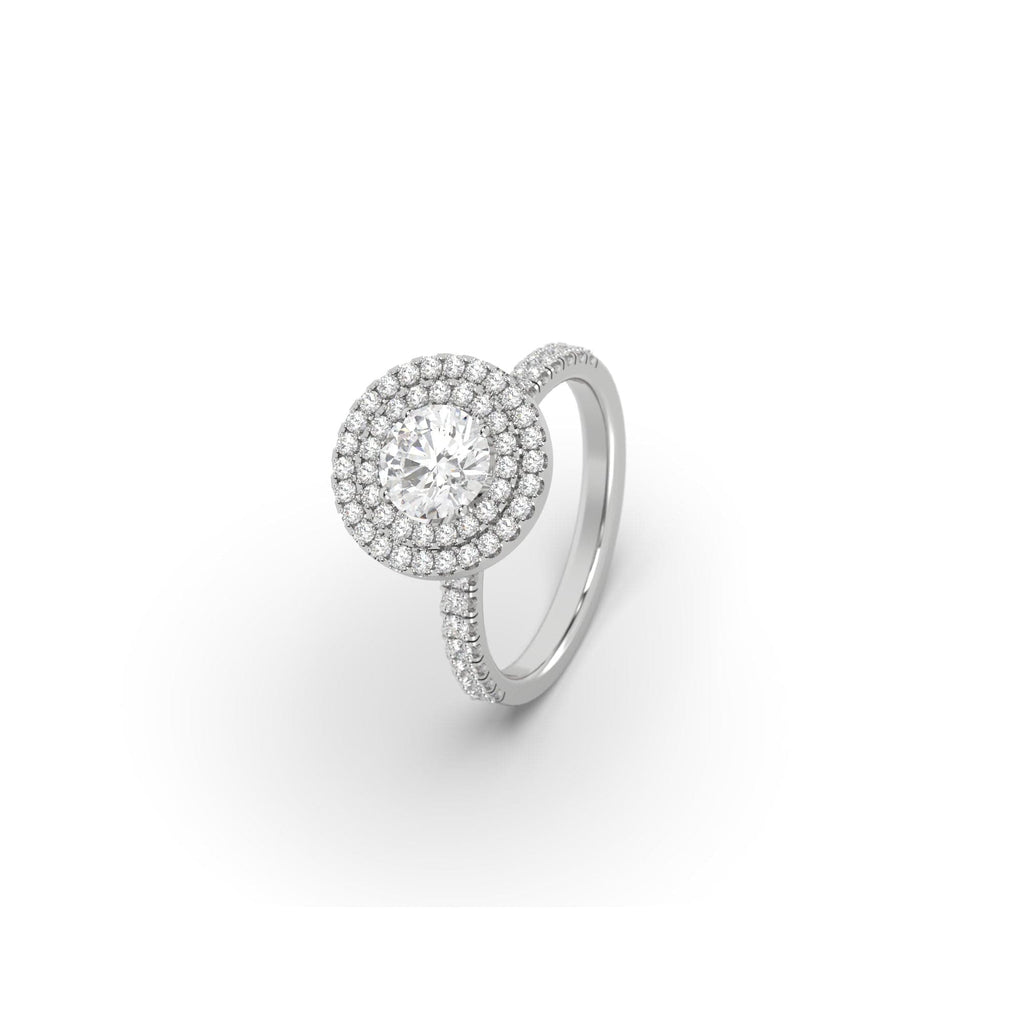 Engagement 1.65 carat Lab Grown Diamond Double Halo Engagement Ring
