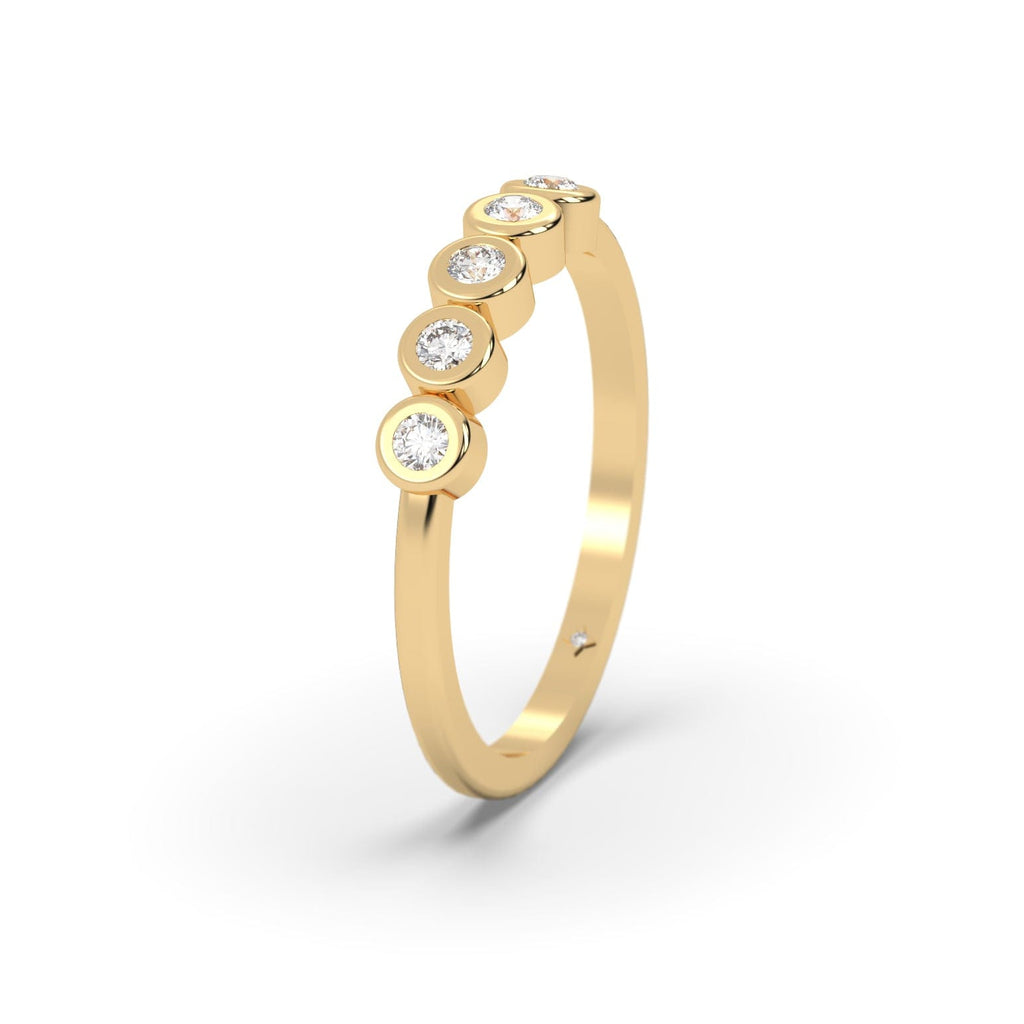 5-Stone Diamond Promise Ring, Cute & Dainty