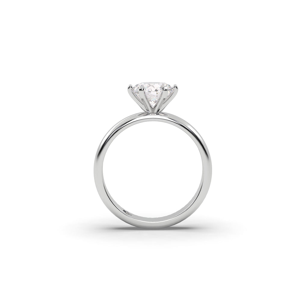 6-Prong Solitaire Round Lab Grown Diamond Engagement Ring